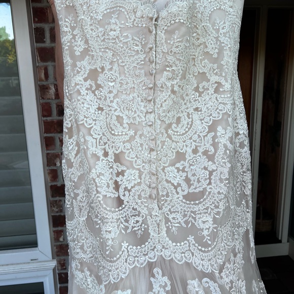 Allure Bridals Strapless Bridal Dress (Style W383) - Picture 7 of 9